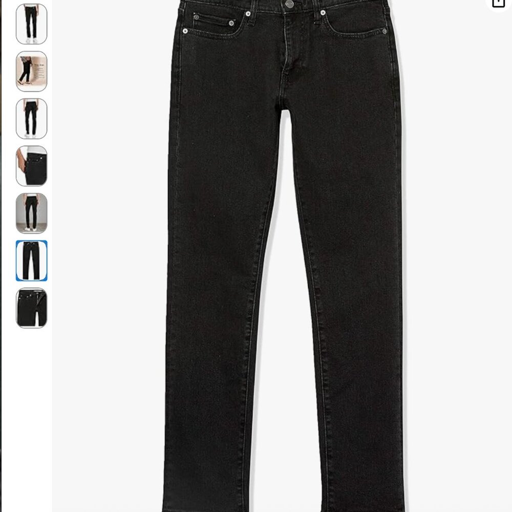 Amazon Essentials Men's Slim-Fit Jeans, 32Wx28L, Washed Black, EUC